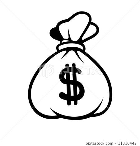 Dollar Money Icon with Bag. Vector. Dollar Money Icon with Bag. Vector. 11316442