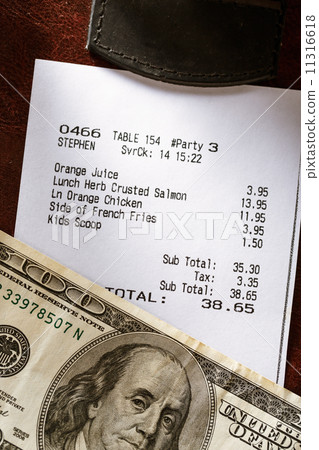 Cafe paper cheque 11316618