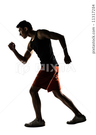 Asian athlete running Asian athlete running 11317284