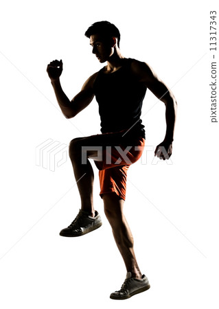 Asian athlete running Asian athlete running 11317343
