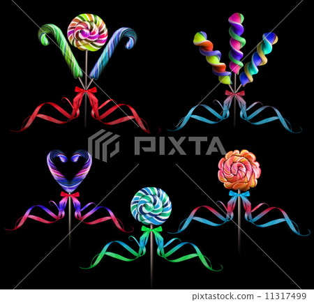 Bright colorful lollipop set 11317499