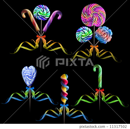 Bright colorful lollipop set Bright colorful lollipop set 11317502