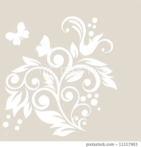 Floral background. Wedding card  11317903