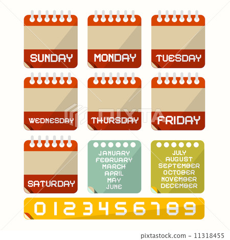 Calendar Icons Set Vector Illustration Calendar Icons Set Vector Illustration 11318455