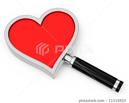 heart magnifying glass 11318920