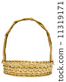 empty wicker basket isolated 11319171
