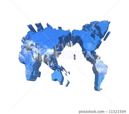 A world map of blue sky 11321504