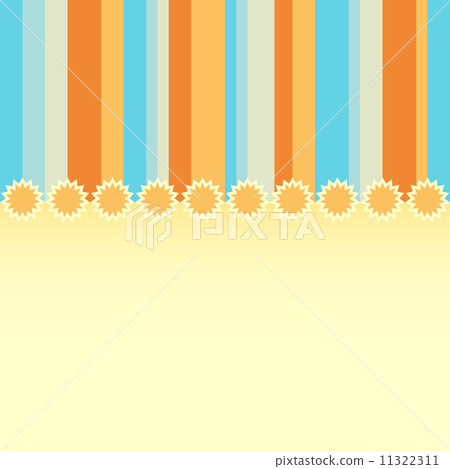 vacation hot background with stripes in summer colors and line of suns vacation hot background with stripes in summer colors and line of suns 11322311