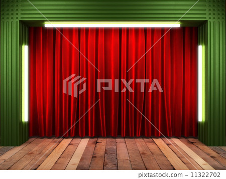 red fabrick curtain on stage red fabrick curtain on stage 11322702