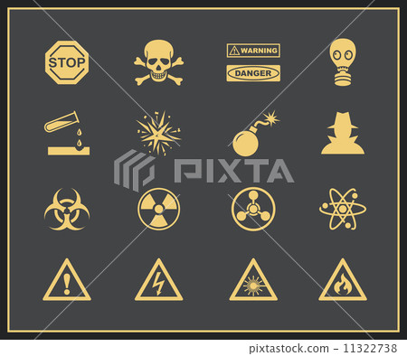 Danger and warning icons 11322738