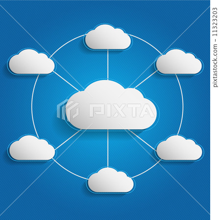 Elegant empty clouds on blue background Elegant empty clouds on blue background 11323203