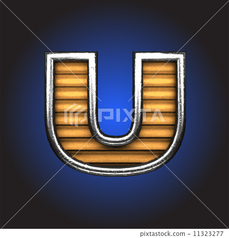 Yellow letter with metal 11323277