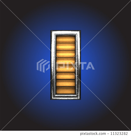 Yellow letter with metal Yellow letter with metal 11323282