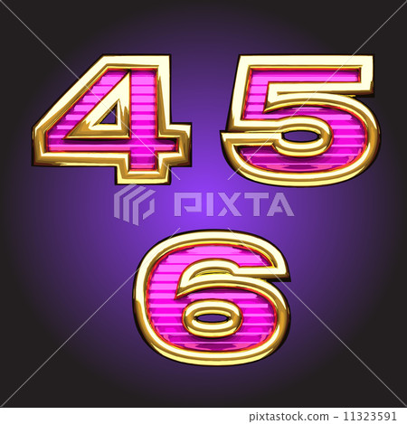 Vector pink letters with gold Vector pink letters with gold 11323591