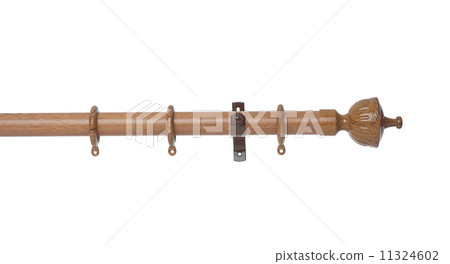 A plastic curtain rail with rings A plastic curtain rail with rings 11324602