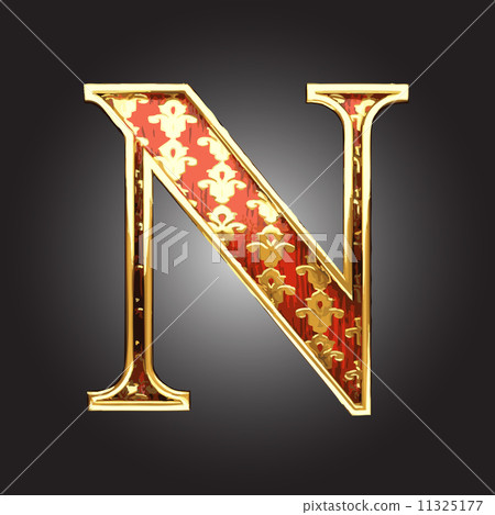 Vector golden figure with red wood Vector golden figure with red wood 11325177