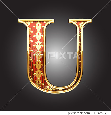 Vector golden figure with red wood Vector golden figure with red wood 11325179