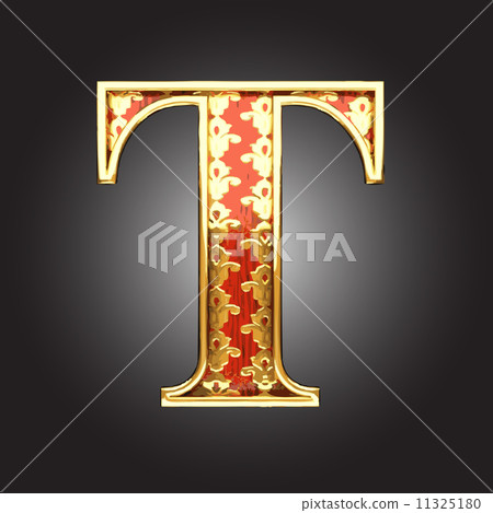 Vector golden figure with red wood 11325180