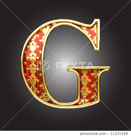 Vector golden figure with red wood Vector golden figure with red wood 11325199