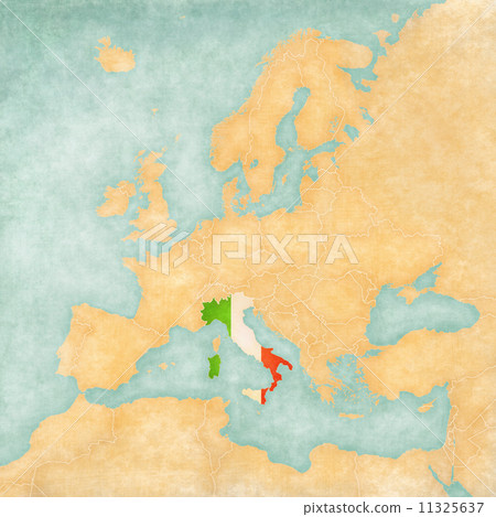 Map of Europe Italy Vintage - 11325637 