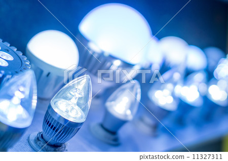 some led lamps blue light science technology background 11327311