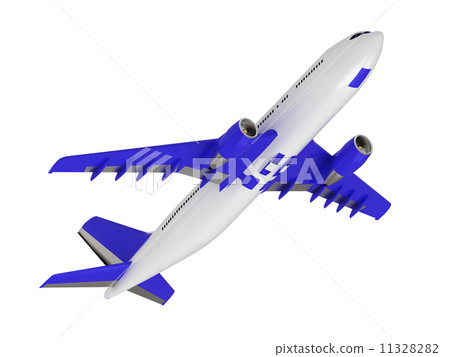 White blue passenger airliner 11328282