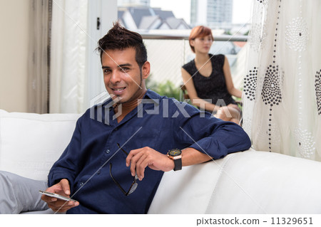 Asian couple lifestyle at home 11329651