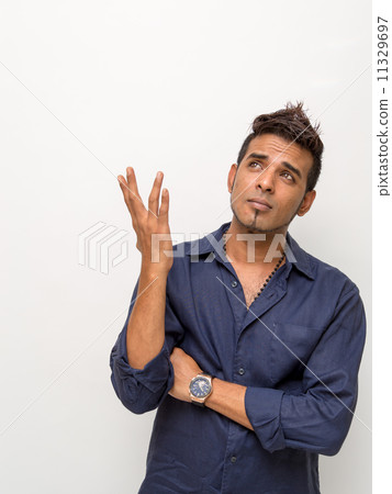 Asian man in thoughts 11329697