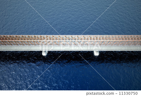 Big bridge of the coming sun against the blue sky 11330750