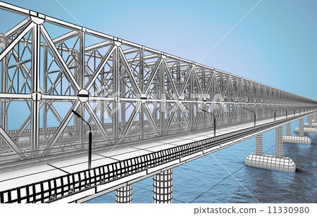 sketch bridge over the Ocean  11330980
