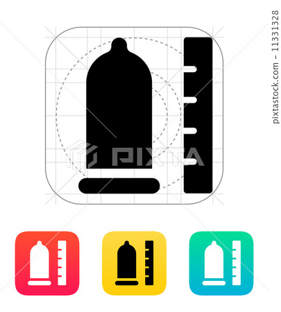 Condom with ruler icon. - Stock Illustration [11331328] - PIXTA