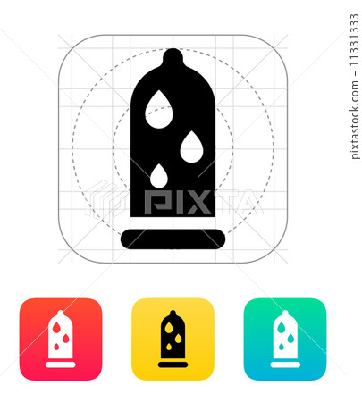 Condom and Water lubrication icon. Condom and Water lubrication icon. 11331333