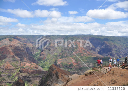 Kauai Island Waimea Canyon with a person Kauai Island Waimea Canyon with a person 11332520
