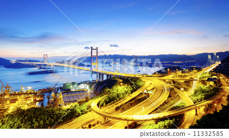 tsing ma bridge sunset tsing ma bridge sunset 11332585