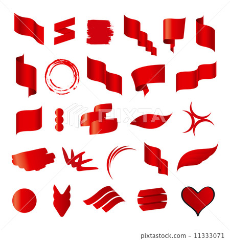 Biggest collection of vector red flags 11333071