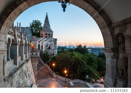 south gate of Fisherman's Bastion in Budapest south gate of Fisherman's Bastion in Budapest 11333165