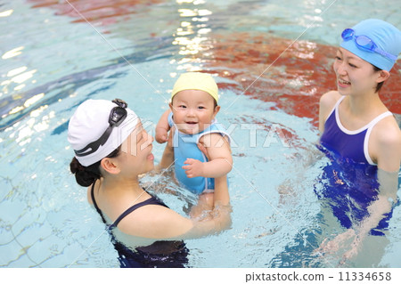 Baby swimming Baby swimming 11334658