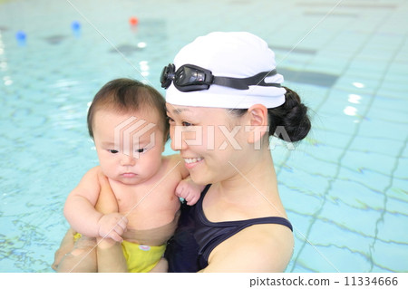 Baby swimming 5 months old baby Baby swimming 5 months old baby 11334666