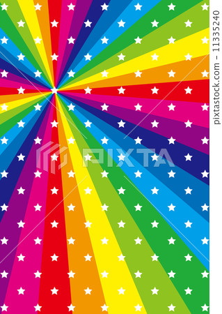 壁纸(星,星の模様, 星模様,星の図柄, 虹, 虹色, レインボー, 七色