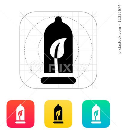 Eco material contraception icon. 11335674