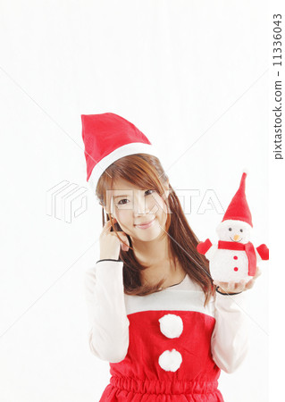 A young woman in a Christmas mood 11336043