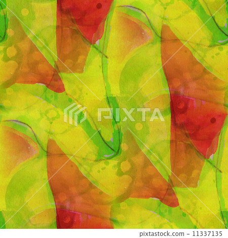 pattern design seamless watercolor texture red, green background 11337135