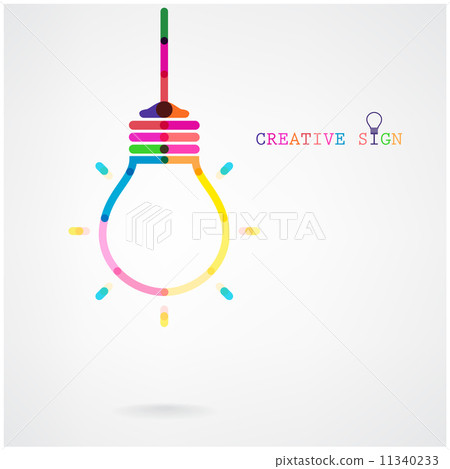 Creative light bulb Idea concept background - Stock Illustration ...