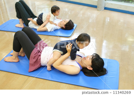 Baby Yoga 5 and 9 month old baby after birth 11340269