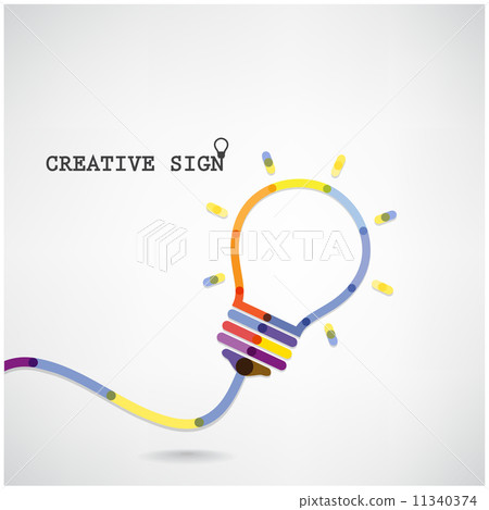 Creative light bulb Idea concept background - Stock Illustration ...