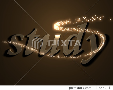 study - 3d inscription with luminous line with spark 11344201