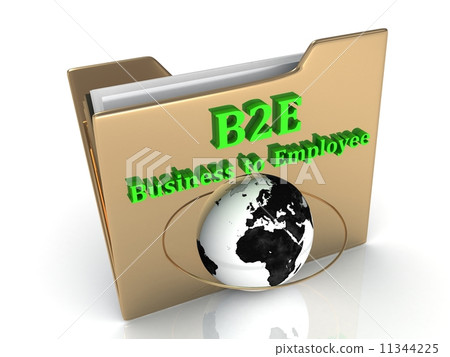 B2E Business to Employee bright green letters... - Stock Illustration ...