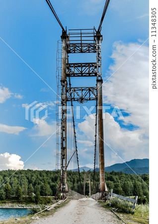 Old suspension bridge above Katun Old suspension bridge above Katun 11348305