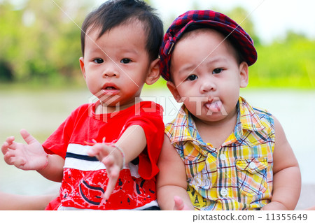 two cheeky child boy two cheeky child boy 11355649