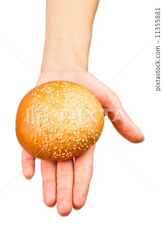 Hand giving a bun 11355881